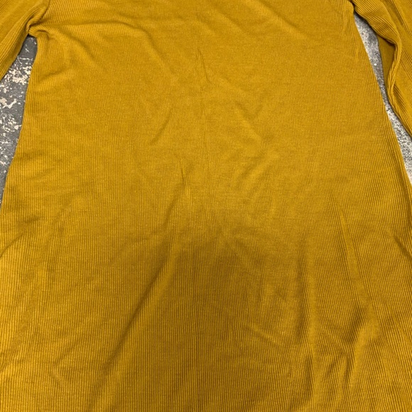 Old Navy Gold Mustard Yellow Long Sleeve Ribbed Shirt Size S - OBO - Picture 2 of 6